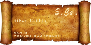 Sikur Csilla névjegykártya