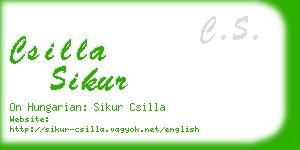 csilla sikur business card